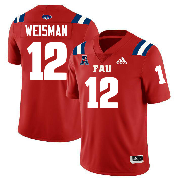 Kasen Weisman FAU Jersey,Florida Atlantic Owls Football Jersey,Uniforms,Gears-Red